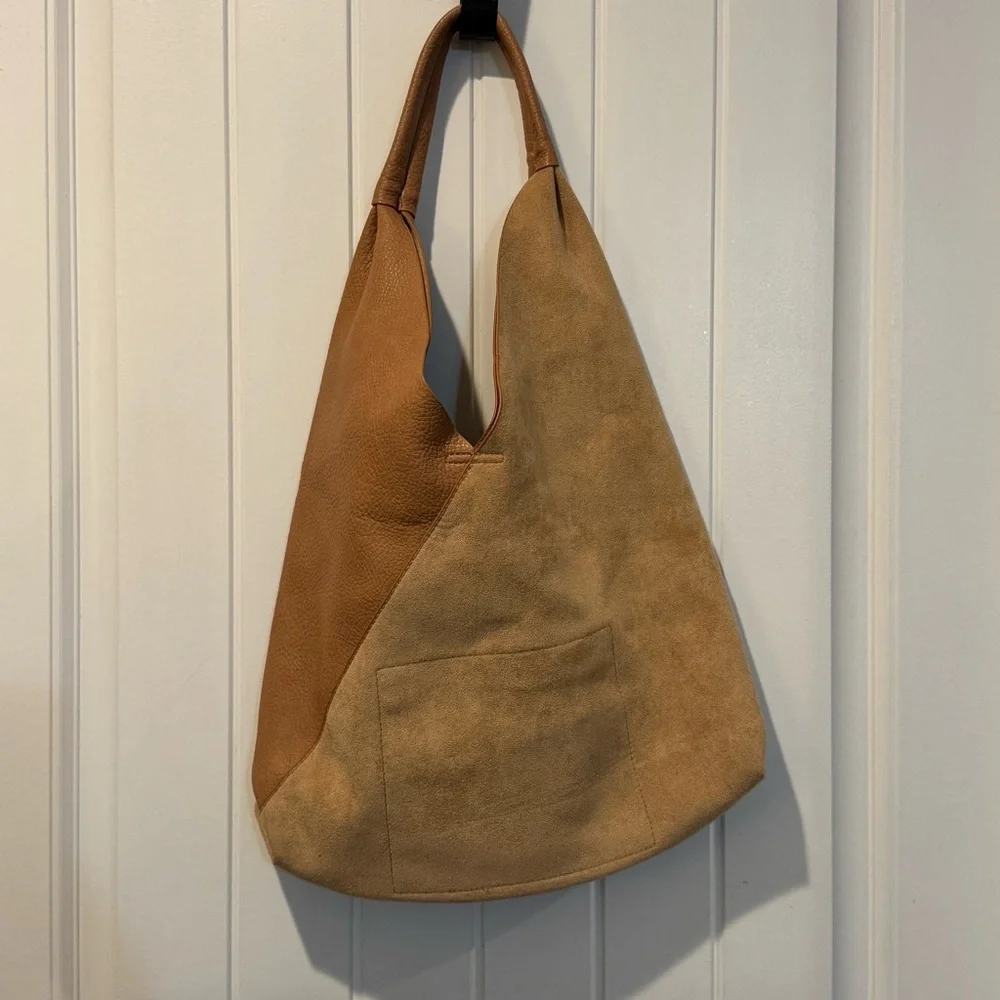Shiraleah Two-Tone Leather Tote Bag